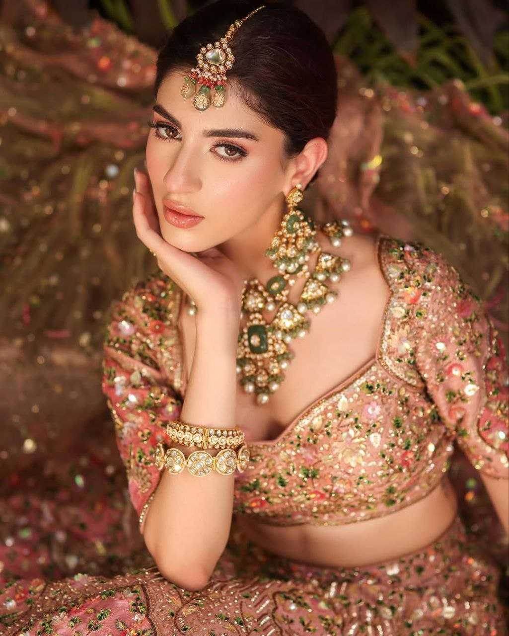 Slub Silk  Embroidered Lehenga